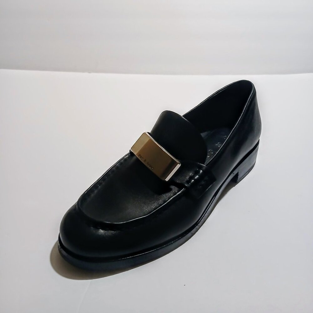 Rag & Bone Canter Leather Loafers Women Black Size 9 US 39 EU